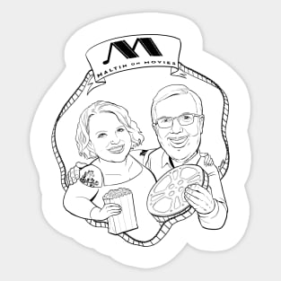 Team Maltin Black and White Sticker